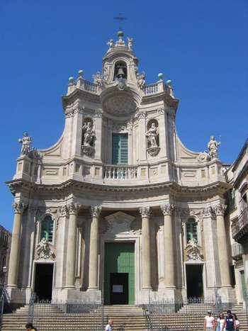 Eglise baroque de Sainte Agathe, sur la Via Etnea