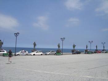 Les statues des 7 derniers rois Guanches-Candelaria-
